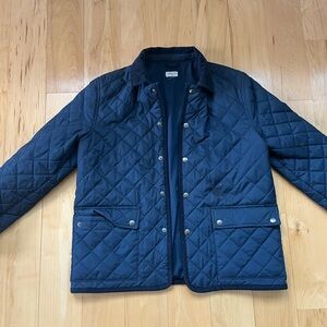 Boys size 10  Navy Quilted Jacket Jcrew